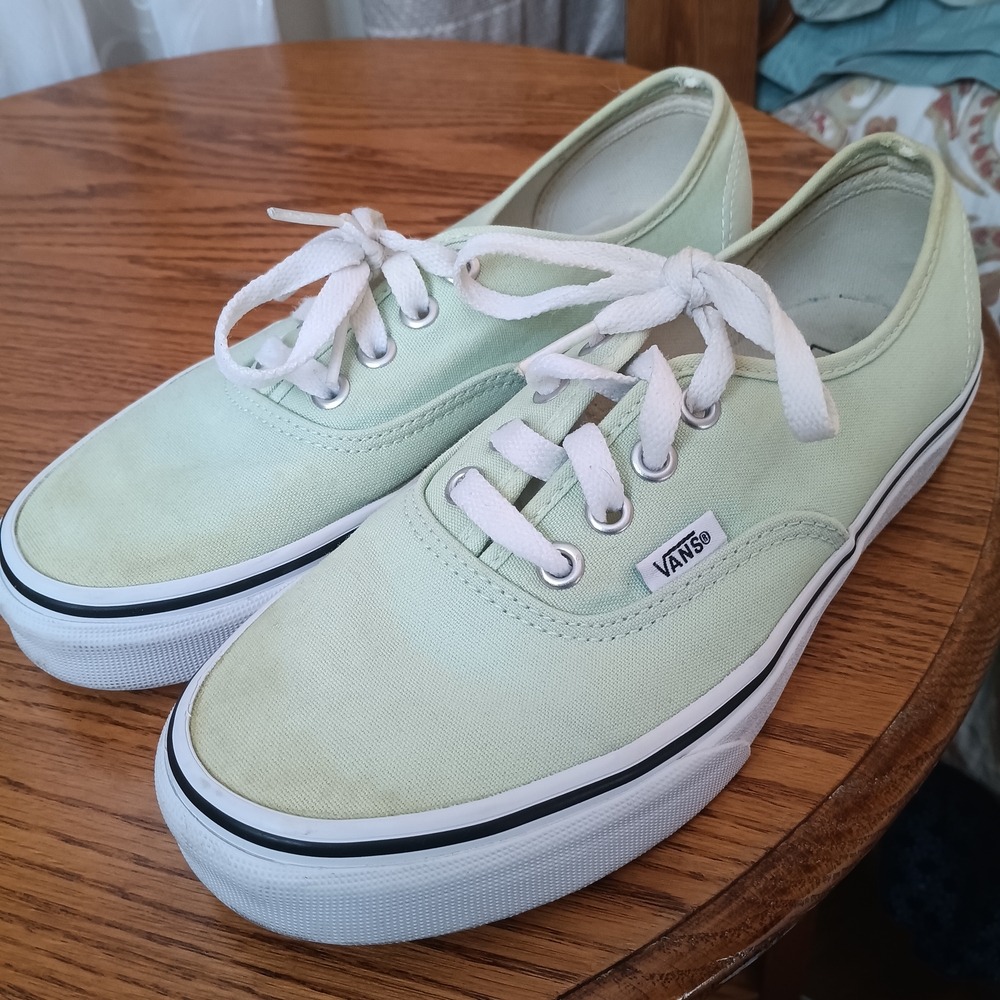 Vans Mint Green Canvas Sneakers
